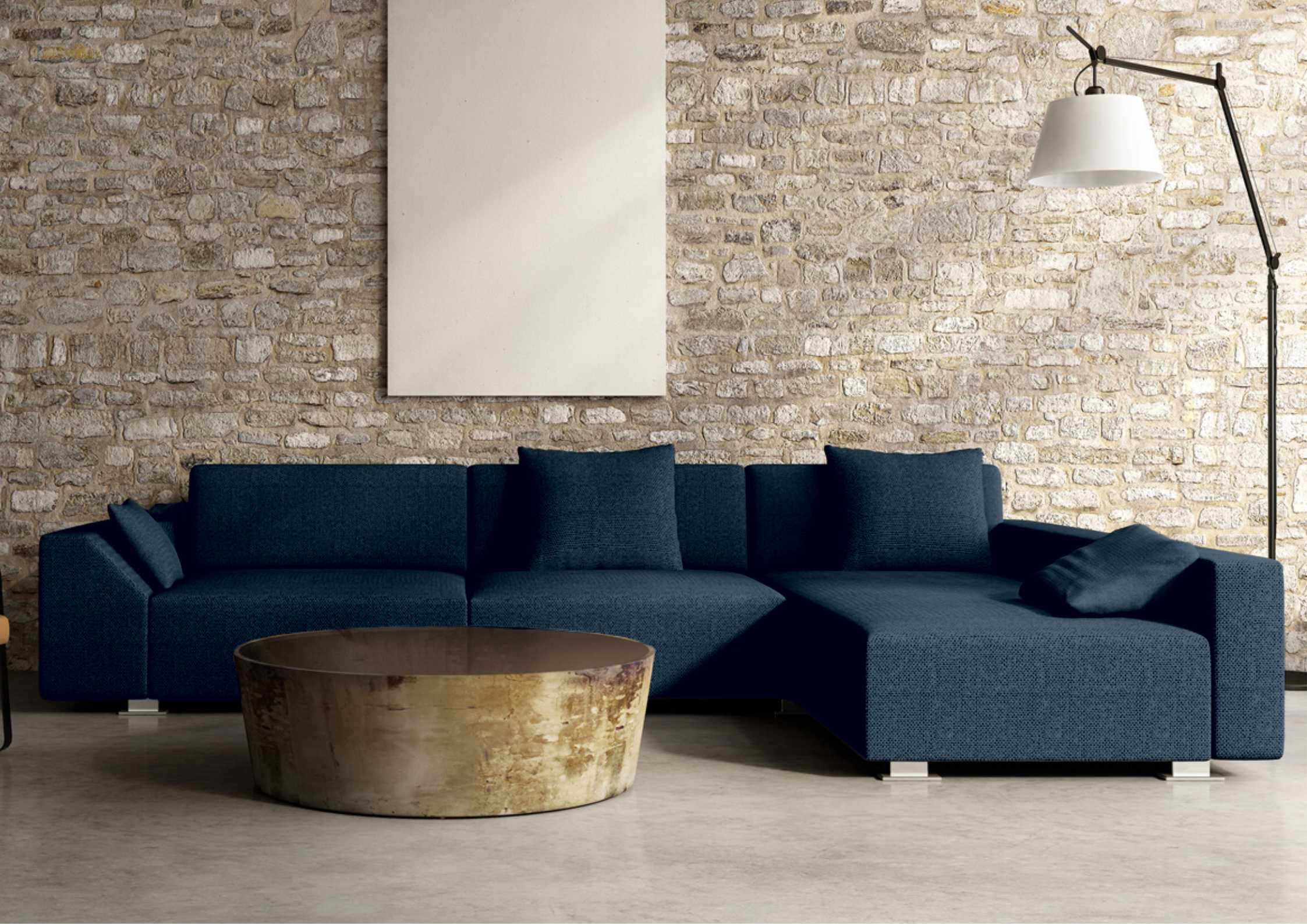 PRAWY narożnik industrialny w kolorze granatowym